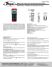 Thumbnail of document Manual - 472A-1 Dual Input Thermocouple Thermometer